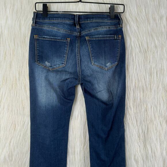 Buffalo David Bitton Faith Mid Rise Straight Jean Med Wash Stretch Distressed 27 - Picture 5 of 10